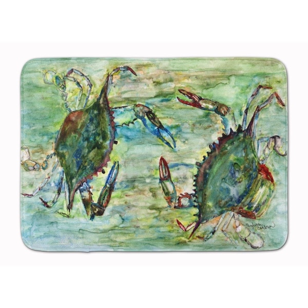 Carolines Treasures Blue Crab Standoff Machine Washable Memory Foam Mat 8940RUG - main
